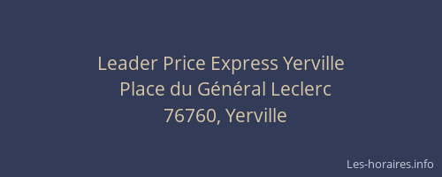 Leader Price Express Yerville