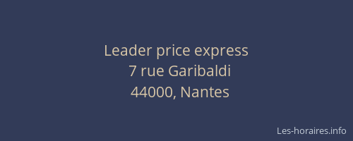 Leader price express