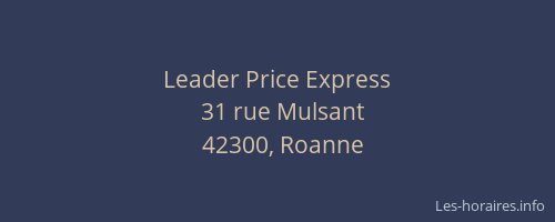 Leader Price Express