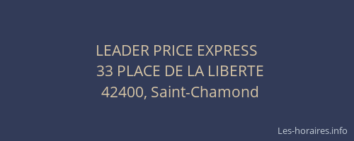 LEADER PRICE EXPRESS