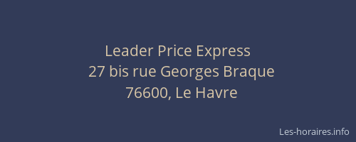 Leader Price Express