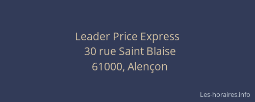 Leader Price Express