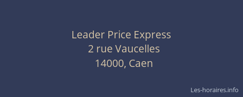 Leader Price Express