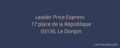 Leader Price Express