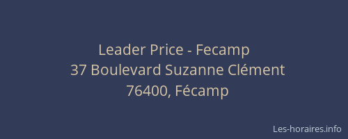 Leader Price - Fecamp