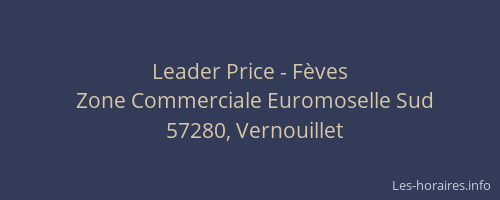 Leader Price - Fèves