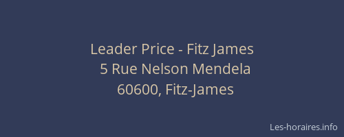 Leader Price - Fitz James