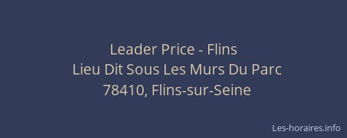 Leader Price - Flins