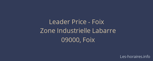 Leader Price - Foix