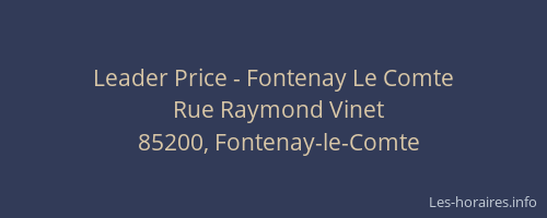 Leader Price - Fontenay Le Comte