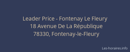 Leader Price - Fontenay Le Fleury