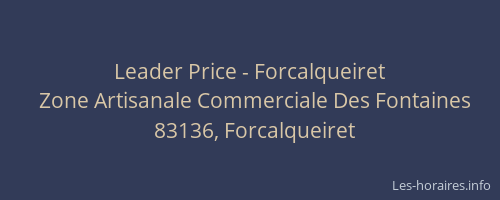 Leader Price - Forcalqueiret