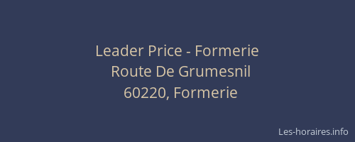Leader Price - Formerie