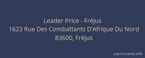 Leader Price - Fréjus