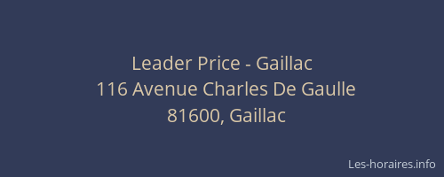Leader Price - Gaillac