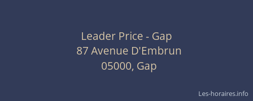 Leader Price - Gap