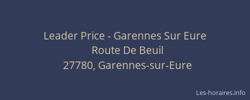 Leader Price - Garennes Sur Eure