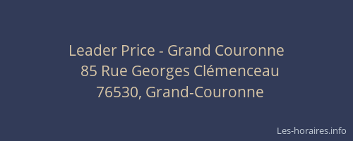 Leader Price - Grand Couronne