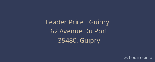 Leader Price - Guipry