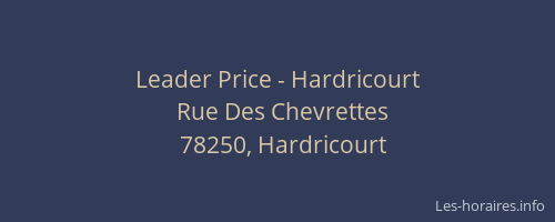 Leader Price - Hardricourt