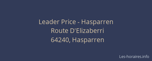 Leader Price - Hasparren