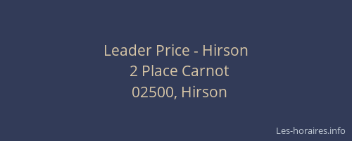 Leader Price - Hirson