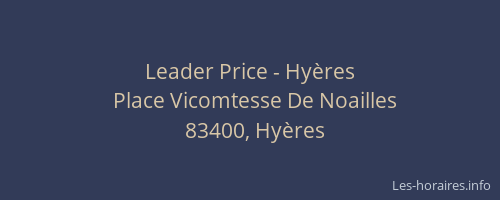 Leader Price - Hyères