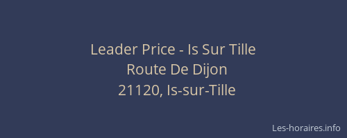 Leader Price - Is Sur Tille
