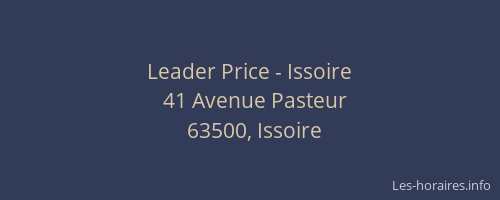 Leader Price - Issoire