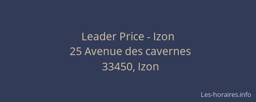 Leader Price - Izon
