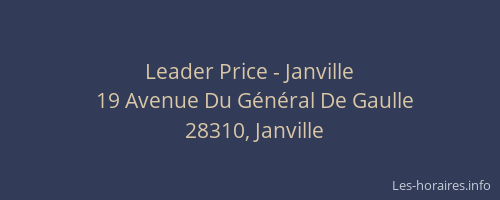 Leader Price - Janville