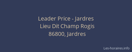 Leader Price - Jardres