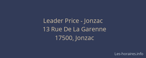 Leader Price - Jonzac