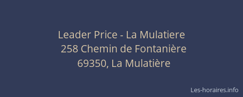 Leader Price - La Mulatiere