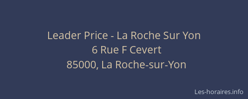 Leader Price - La Roche Sur Yon
