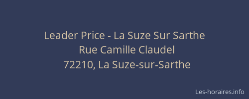 Leader Price - La Suze Sur Sarthe