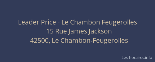 Leader Price - Le Chambon Feugerolles