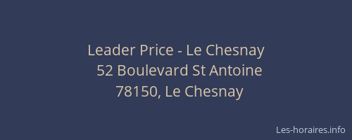 Leader Price - Le Chesnay