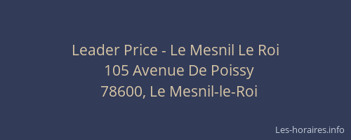 Leader Price - Le Mesnil Le Roi