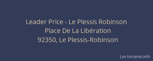 Leader Price - Le Plessis Robinson