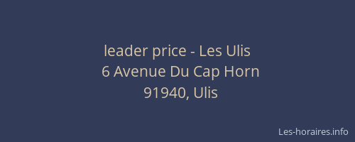 leader price - Les Ulis