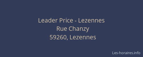 Leader Price - Lezennes