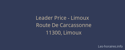 Leader Price - Limoux