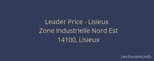 Leader Price - Lisieux