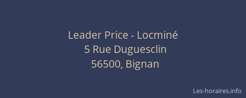 Leader Price - Locminé
