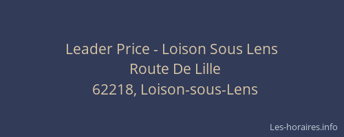 Leader Price - Loison Sous Lens