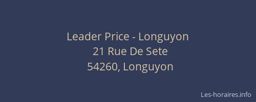 Leader Price - Longuyon