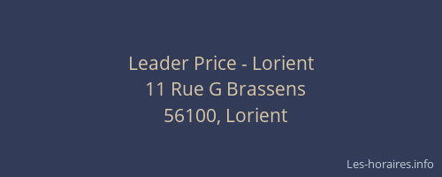 Leader Price - Lorient