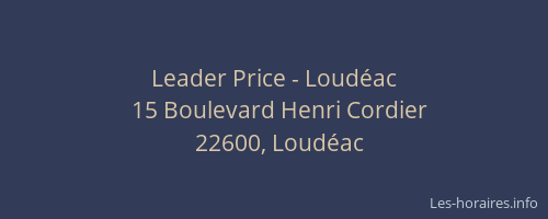 Leader Price - Loudéac