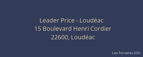 Leader Price - Loud&eacute;ac